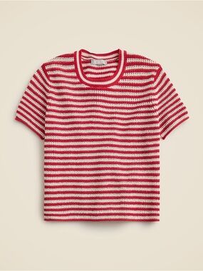 J Crew Crewneck T-shirt Sweater in stripe— women’s small